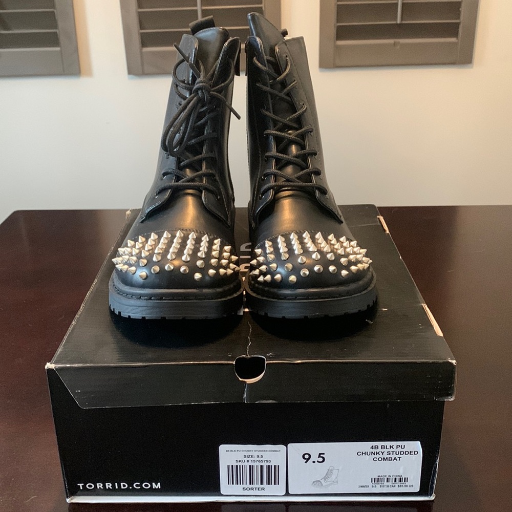 Studded Combat Boots